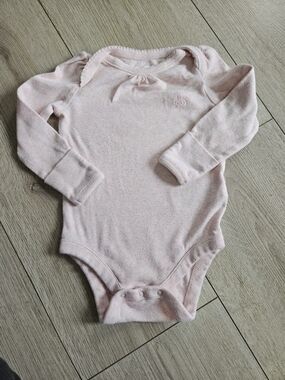 Baby Gap First Favorites Pink Heather Long Sleeve Bodysuit 3-6M🩷